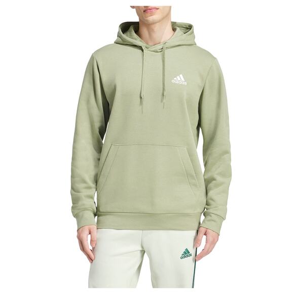 ADIDAS Essentials Fleece Pullover Hoodie Sage Green Men’s Sz Large EUC $50 MSRP - Picture 1 of 10